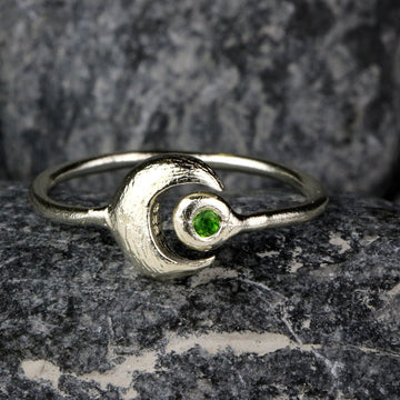 Cute Rings,Dainty Rings for Women,Open Ring,Moon Ring Sterling Silver,Stacking Rings,Custom Rings,Boho Rings,Handmade Rings ,Christmas Gift